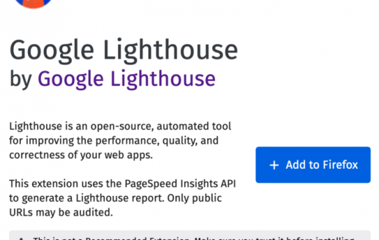 Se lanza la nueva extensión de Google Lighthouse para Firefox